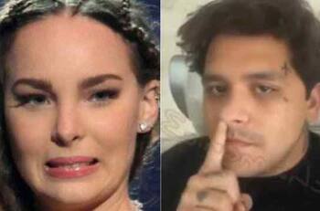 Mientras Belinda planea boda, Christian Nodal ¡se saca los mocos!