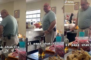 VIDEO | “El Papá Shakiro”: Hombre baila “Te felicito” en TikTok y se hace viral