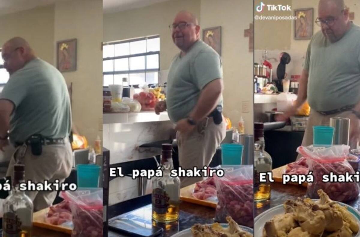 VIDEO | “El Papá Shakiro”: Hombre baila “Te felicito” en TikTok y se hace viral