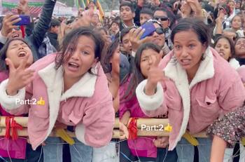 Chica se hace viral por una supuesta “posesión demoníaca” que le dio en público | VIDEO