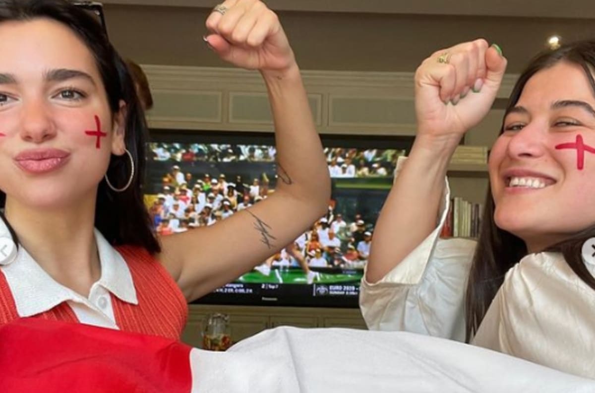 Dua Lipa, David Beckham y más famosos ingleses celebran pase a la Eurocopa