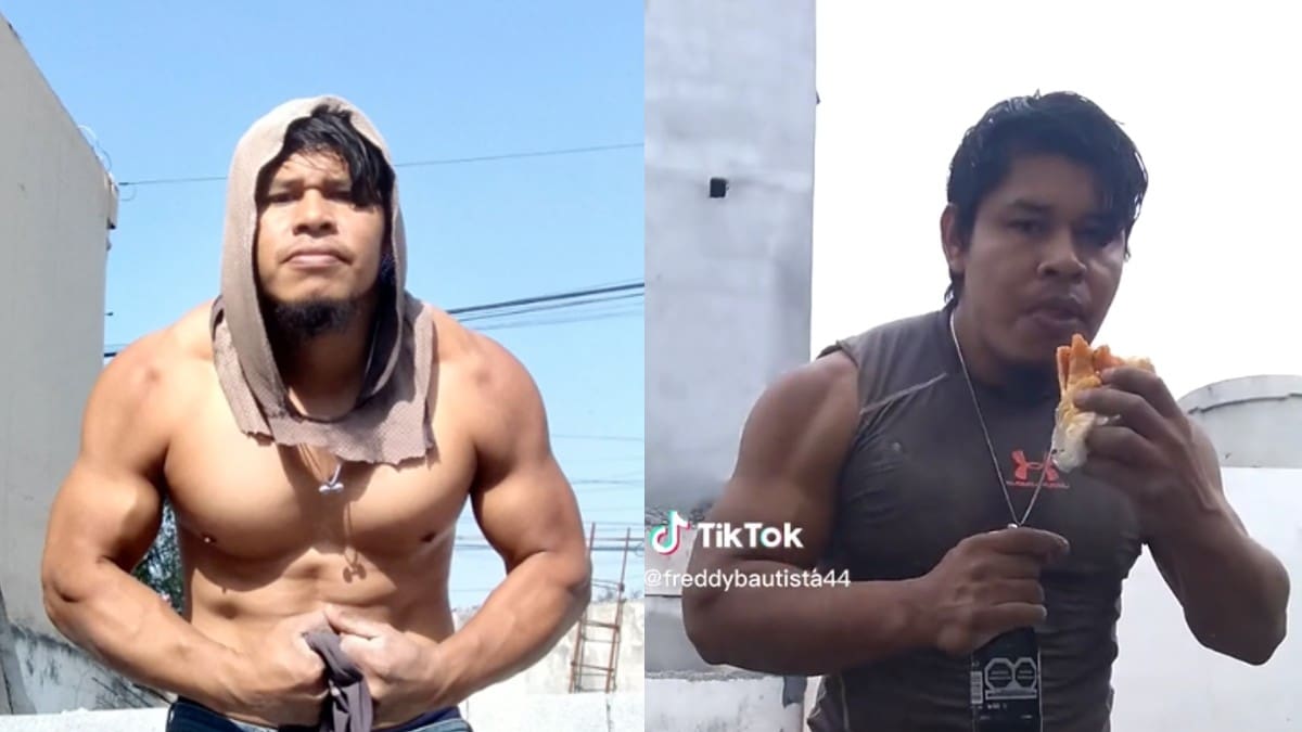 El albañil más musculoso de TikTok revela cuál es su dieta | VIDEO