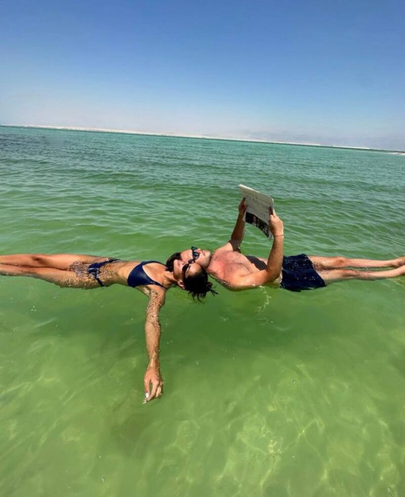 La pareja esta de vacaciones Israel