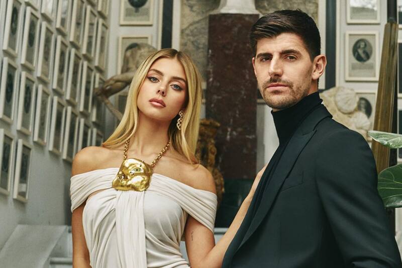 Mishel Gerzig y Thibaut Courtois fueron blanco de críticas en Bélgica. Foto: @mishelgerzig