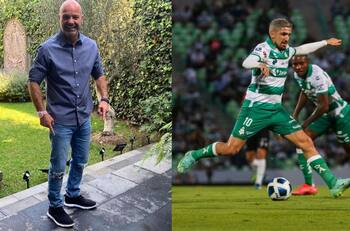 Ex futbolista mexicano Luis Garcia se rinde ante Diego Valdés, jugador chileno de Santos Laguna