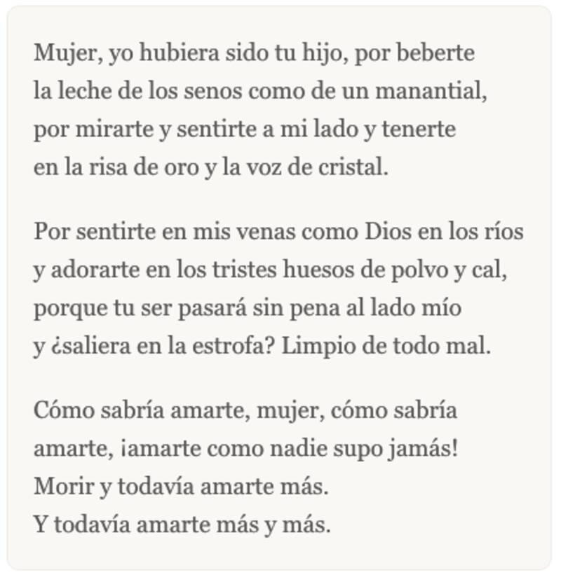 Poema de Pablo Neruda.