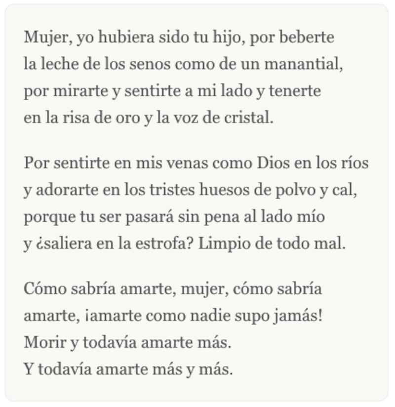 Poema de Pablo Neruda