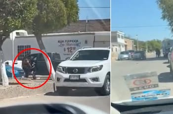 VIDEO: Niña corre detrás de sujetos armados para que no secuestren a su papá en Sonora