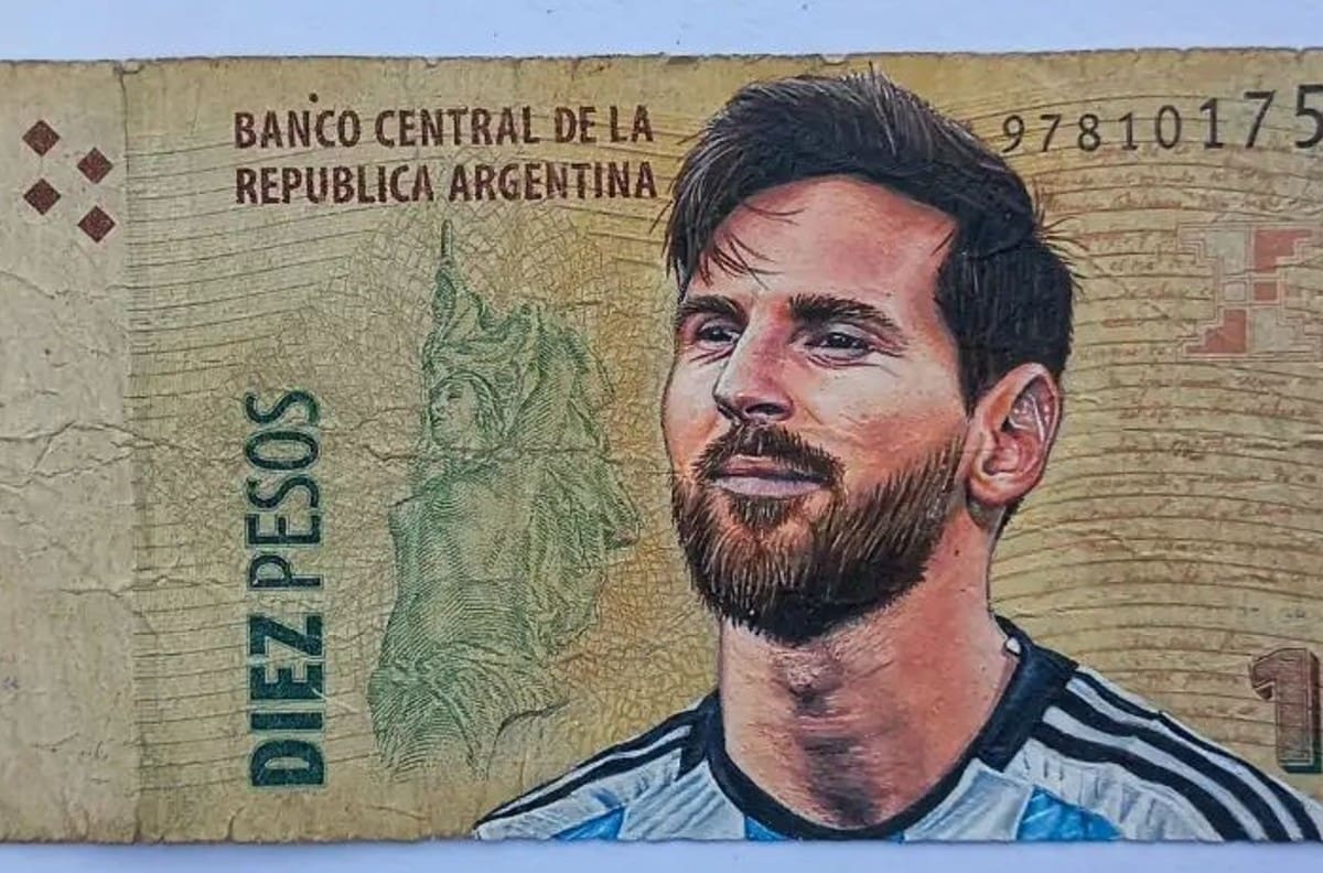 Conoce al billete de $10 pesos argentinos con la cara de Messi que todos quieren