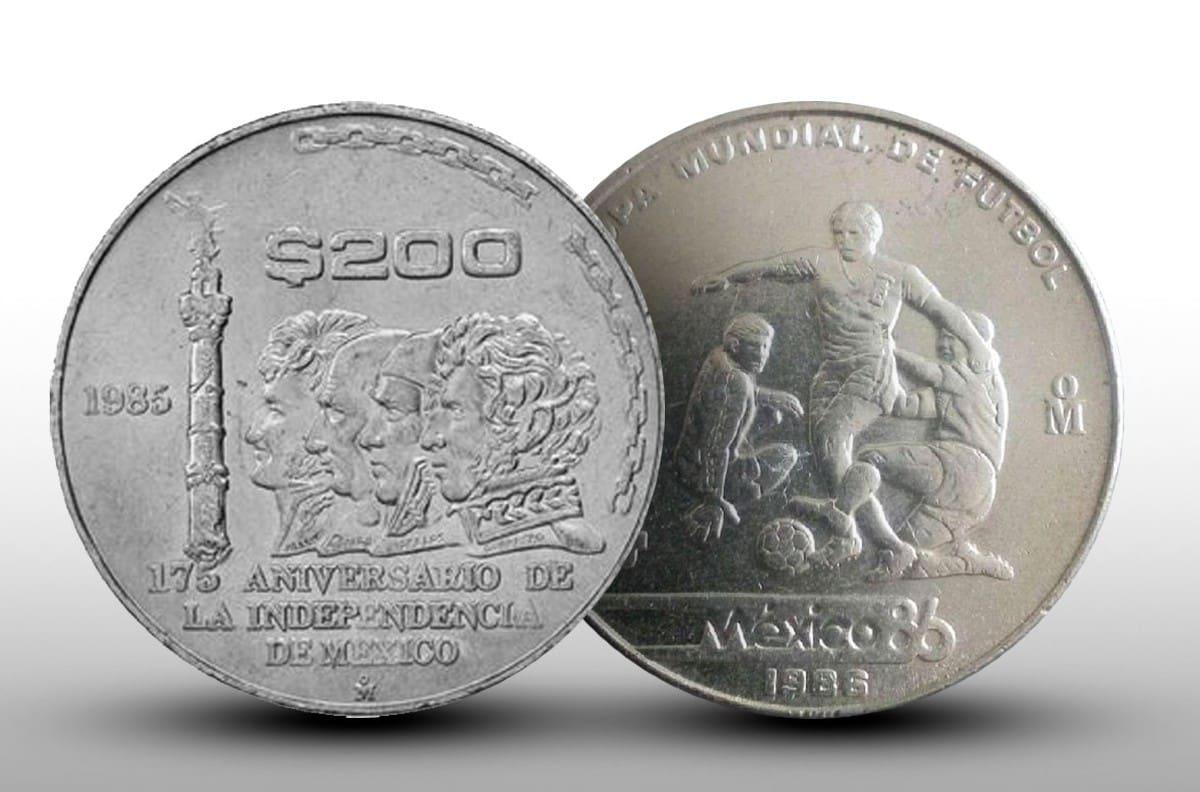 Numismática: Esta moneda de 200 pesos del mundial de 1986 se vende hasta en 100 mil