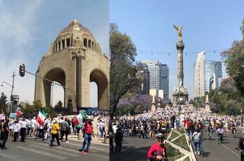 Grupos de civiles se reunieron en la CDMX para protestar contra la revocación de mandato