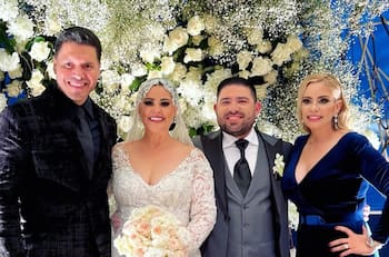 Lujosa boda del líder de la Banda MS: Edén Muñoz y Natalia Jiménez cantaron en ella