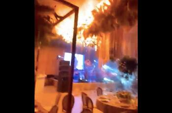Video: En plena boda hay un incendio y provoca terror entre los asistentes