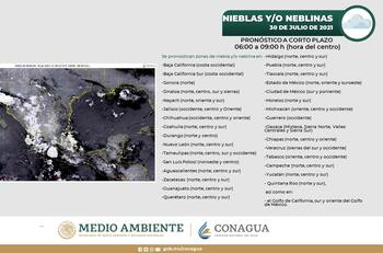 Clima en CDMX y resto de México hoy 30 de julio