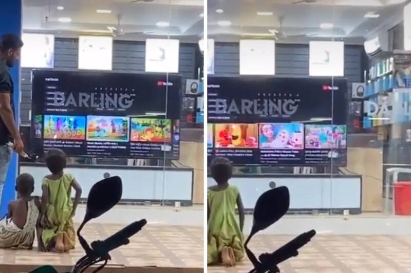 Hombre deja que niños de la calle elijan lo que quieren ver en televisión.