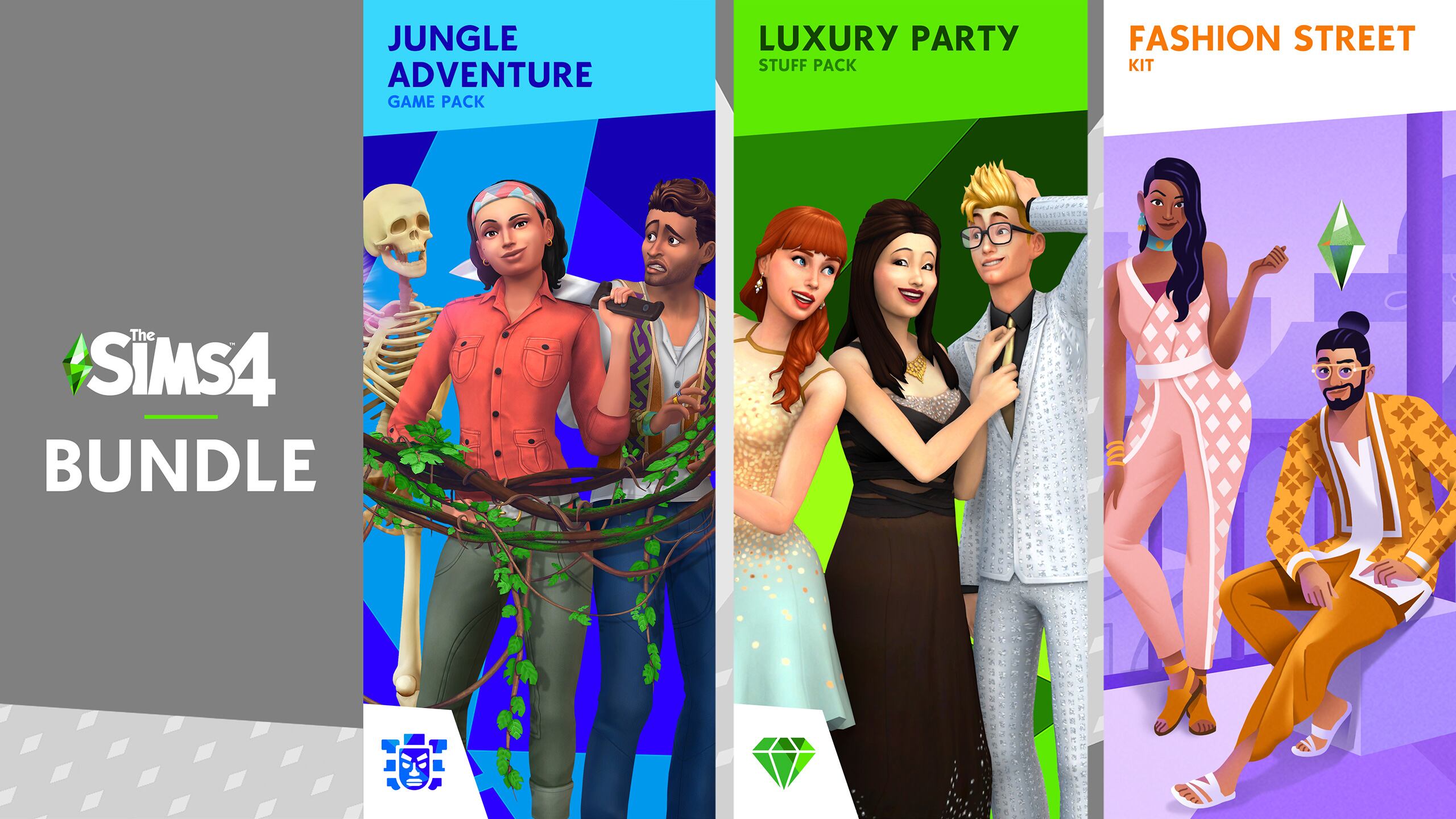 Tres paquetes de contenido adicional de Los Sims 4.
