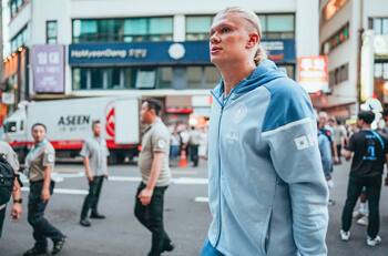 VIDEO | Locura en Corea del Sur para recibir a Erling Haaland y Manchester City