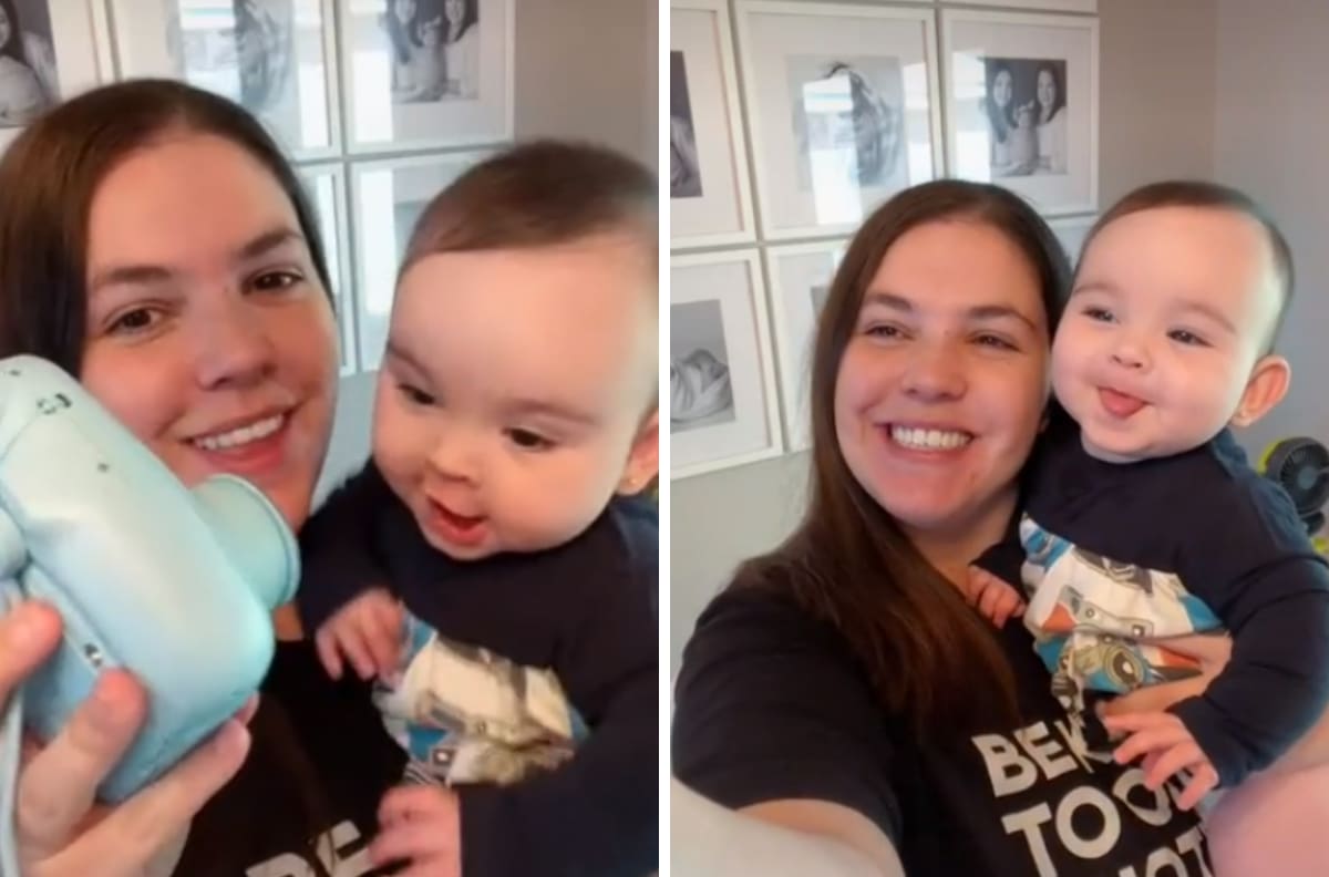 VIDEO| Reacción de una bebé al tomarse fotos se vuelve viral ¡Ternurita!