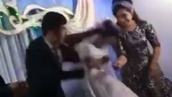 VIDEO | ¡No se casen! Hombre golpea a su esposa en plena boda