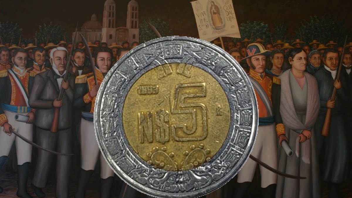Venden moneda de 5 pesos del Bicentenario de la Independencia en medio millón por error de acuñación