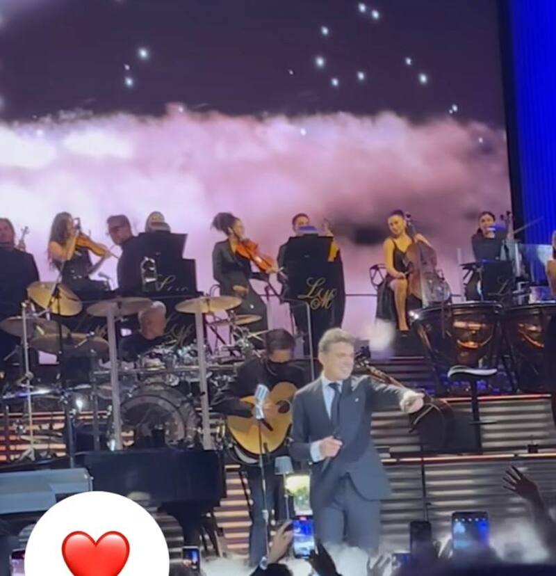 Concierto de Luis Miguel, registrado por Andrés Caniulef en Instagram.