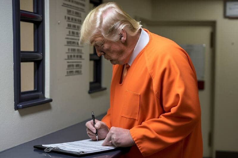 IA realiza fotos falsas de Donald Trump arrestado.