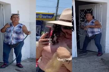 VIDEO VIRAL | Mujer empapa a turistas en Colima por cubrirse del Sol bajo su árbol