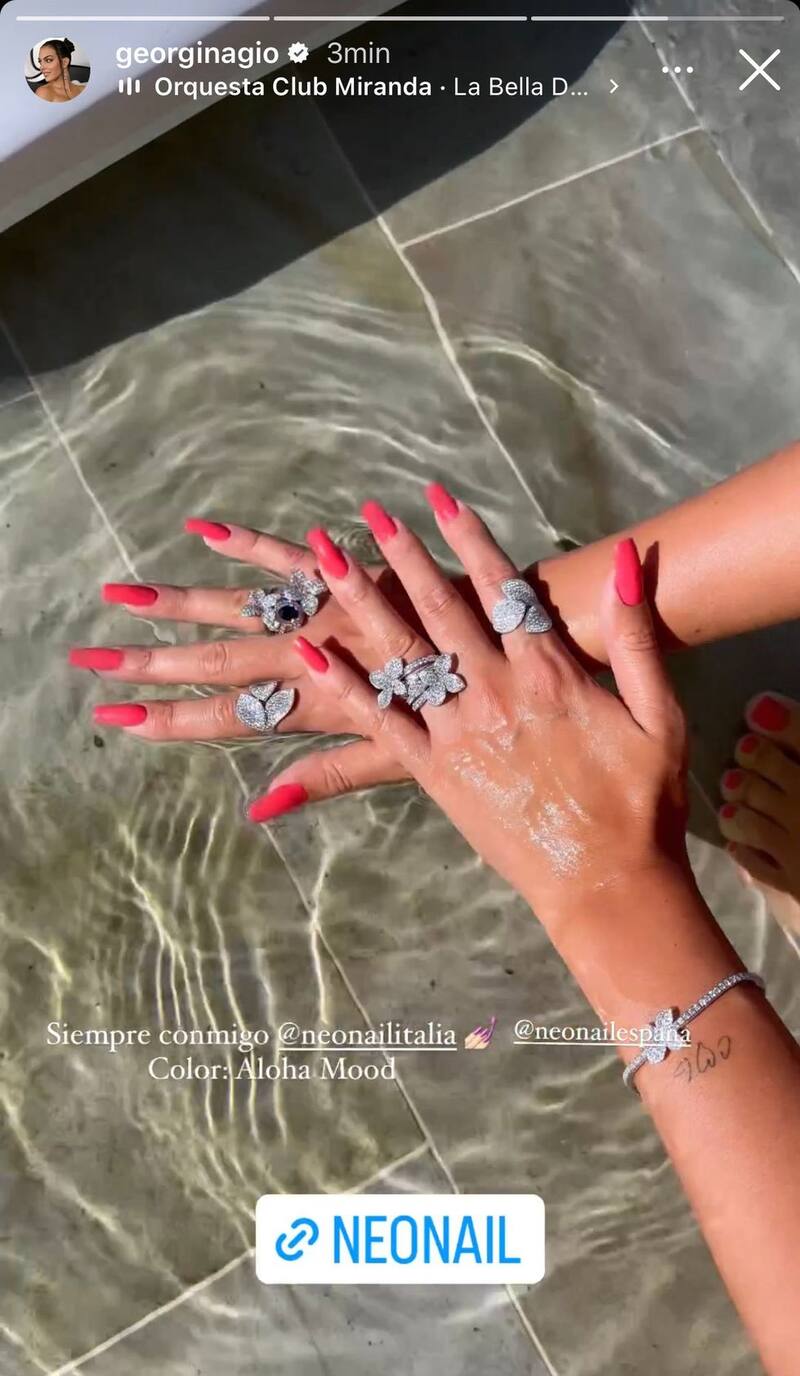 Los costosos accesorios son parte del día a día de la modelo.