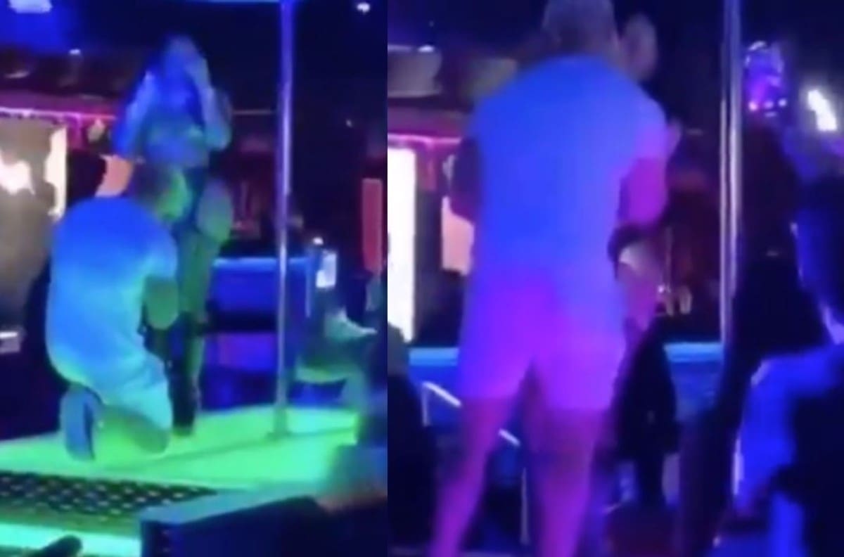 VIDEO | Stripper se compromete a mitad de su show y se hace viral