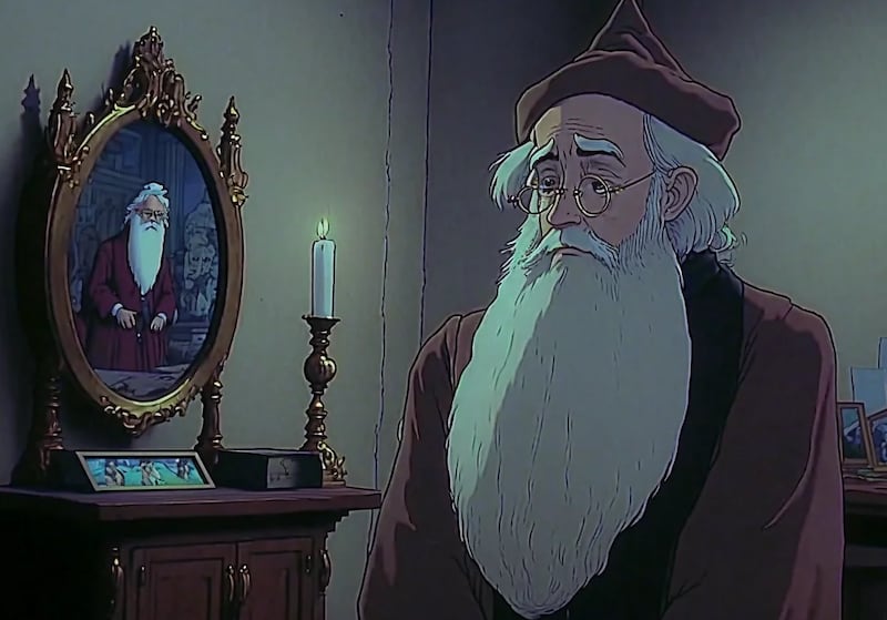 Albus Dumbledore por Studio Ghibli, según la Inteligencia Artificial.