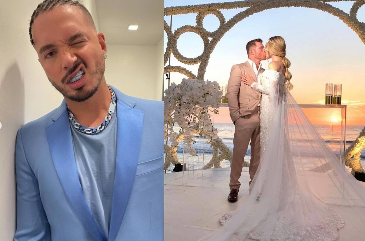 Así se burló J Balvin de la boda por el civil del "Canelo" Álvarez y Fernanda Gómez