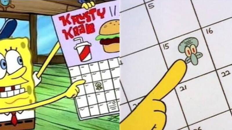 Bob tiene marcado en su calendario que cada 15 de febrero es el Día de molestar a Calamardo.