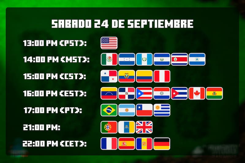 Estos son los horarios según el país en el que vivas.