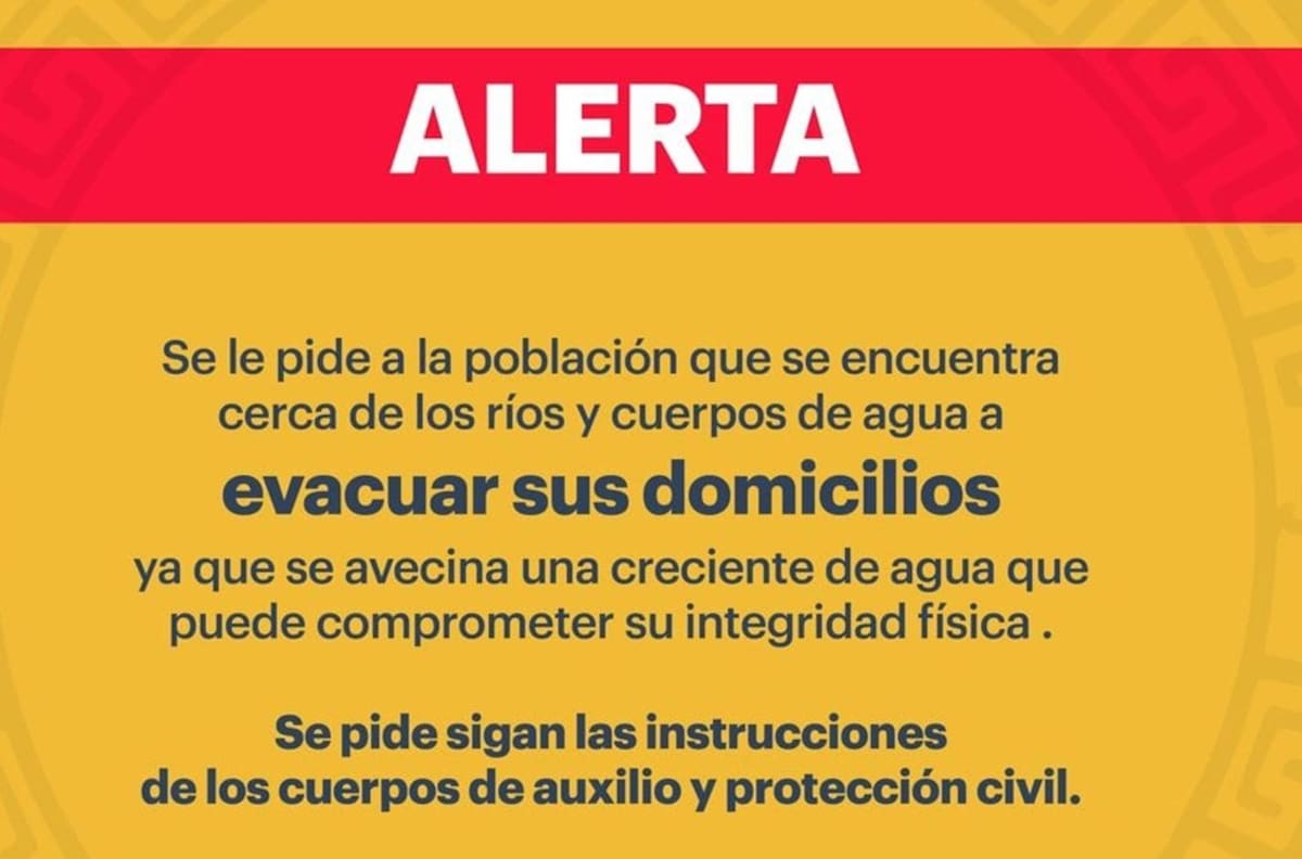 Gobierno de Tula emite alerta por creciente de agua en ríos; pide evacuar domicilios
