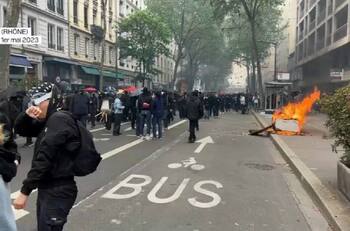 VIDEOS | Protestas en París por el 1 de mayo terminan en disturbios