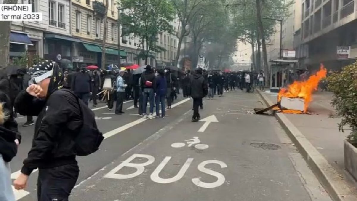 Protestas en Francia: 1 de mayo