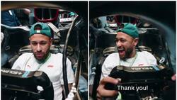 VIDEO | La increíble reacción de Neymar Jr tras subirse al monoplaza de Lewis Hamilton en la F1