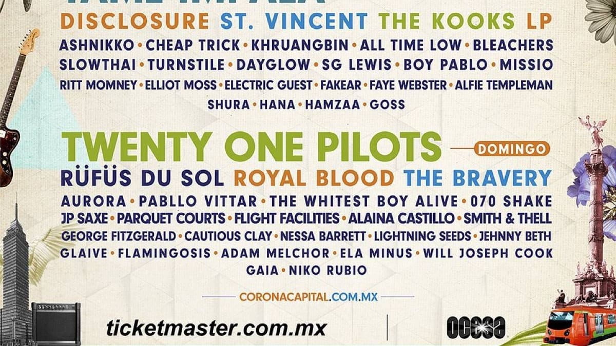 Confirmado el Corona Capital: Ocesa libera el lineup y la preventa empezará el 16 de septiembre