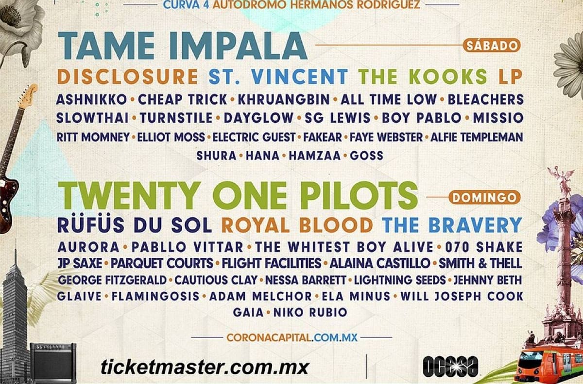 Confirmado el Corona Capital: Ocesa libera el lineup y la preventa empezará el 16 de septiembre