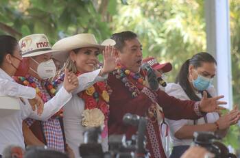 Sigue la polémica: Hija de Salgado Macedonio empezó su campaña a la gubernatura de Guerrero acompañada de su padre