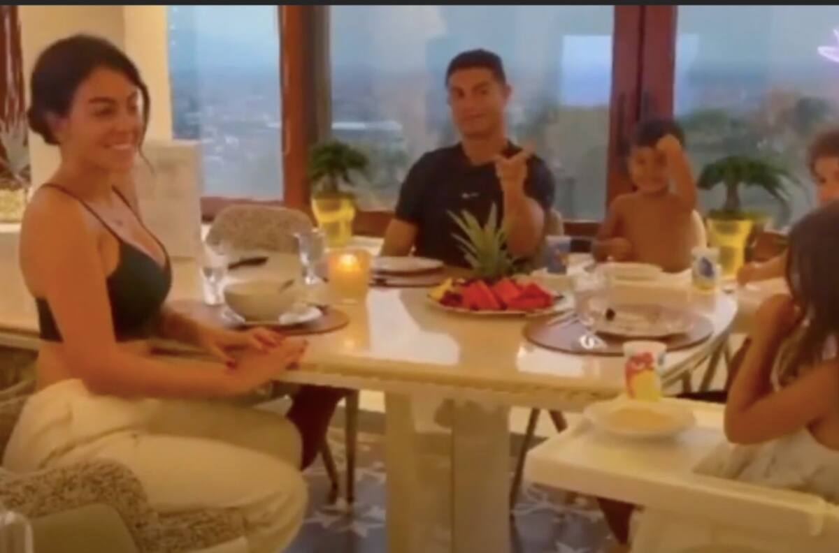 Video: Cristiano Ronaldo se inspira en Beyoncé para "bendecir" sus alimentos