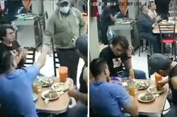 VIDEO| Hombres armados asaltan una taquería ¡Qué coraje!