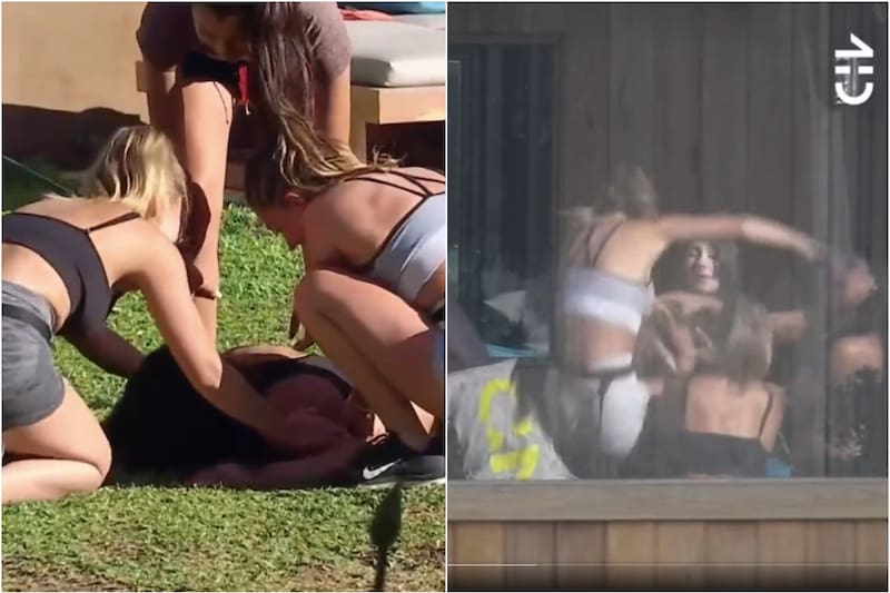 Scarlette Gálvez y Alessia Traverso protagonizaron fuertes y cómicas caídas en "Gran Hermano" Chile.