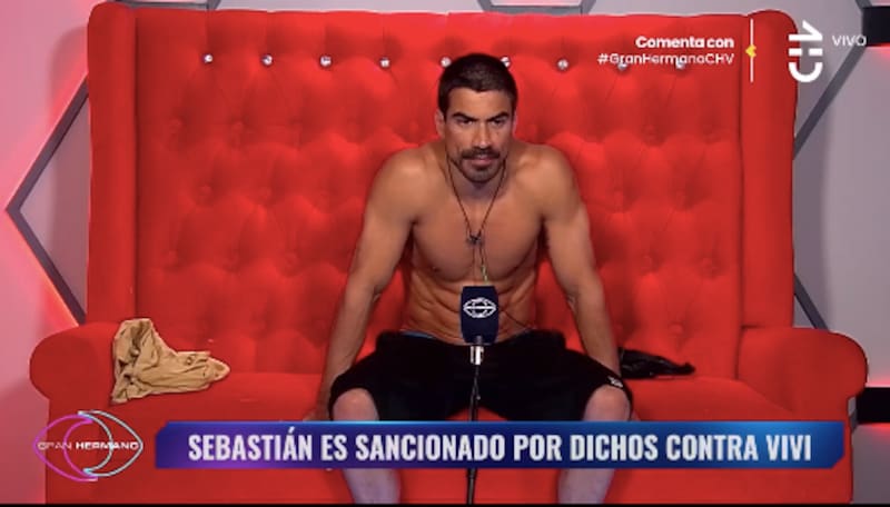 Sebastián Ramírez fue sancionado en "Gran Hermano" Chile. Foto: CHV.