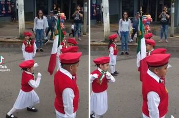 VIDEO| Niña de la escolta baila en desfile de la Revolución Mexicana y se viraliza