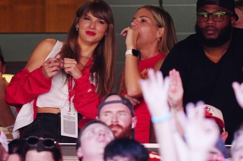 Taylor Swift en partido de Travis Kelce. Foto: Instagram.