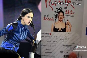 VIDEO | Joven “compra” boleto para ver a Rosalía en el Zócalo y se hace viral