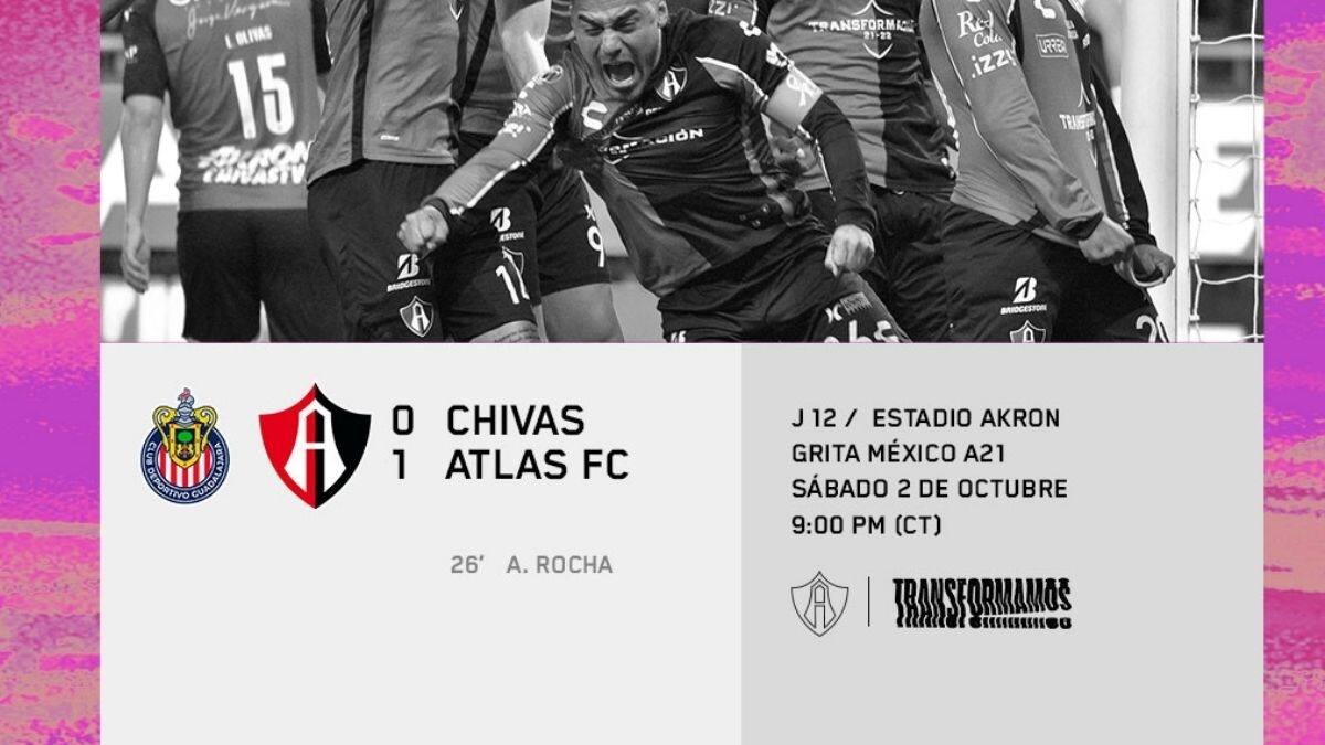 Atlas vence a Chivas con penal a lo panenka y ahora es líder del torneo
