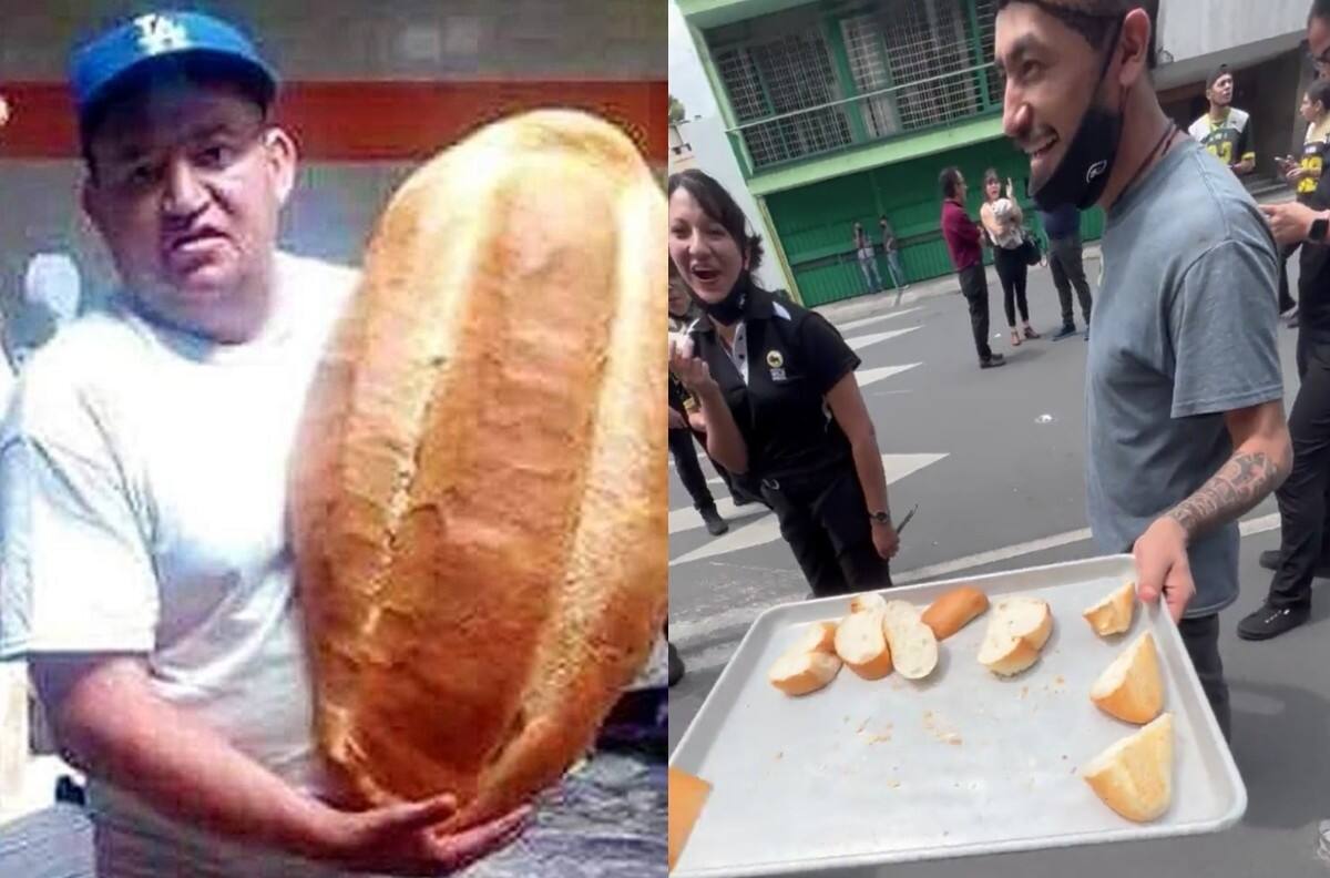 VIDEO | Señor sale a regalar bolillos para el susto a las calles de CDMX ante terremoto de 7.7