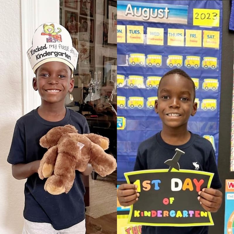 Las postales de Benjamín compartidas por Marcela Vacarezza. Fotos: Instagram.